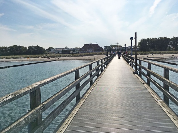 Blick von der Seebrücke zum ...